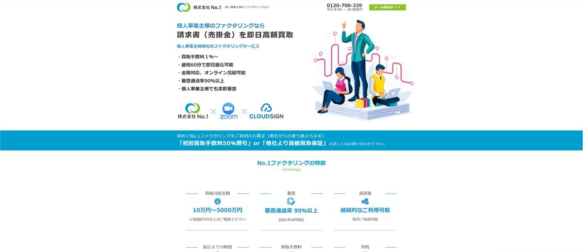 No.1（個人事業主・フリーランス特化） 公式サイト